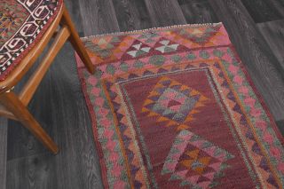 Dark Purple - Hand-Knotted Runner Rug - Thumbnail