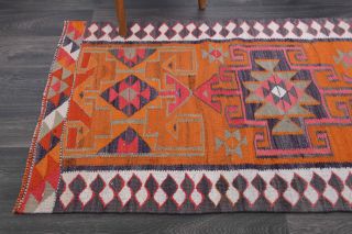 Pumpnkin Orange - Genuine Vintage Runner Rug - Thumbnail