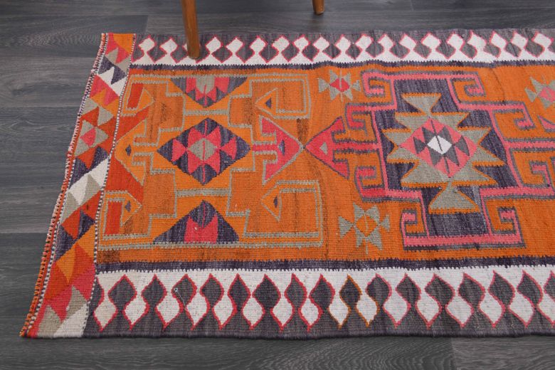 Pumpnkin Orange - Genuine Vintage Runner Rug