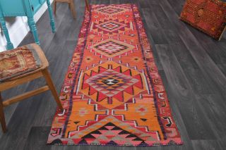 Handmade Vintage Oushak Runner Rug - Thumbnail