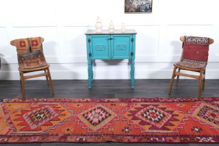 Handmade Vintage Oushak Runner Rug - Thumbnail