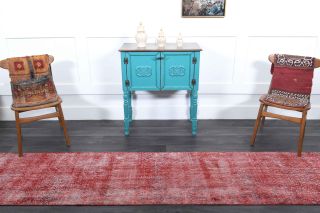 Vintage Oushak Runner Rug - Thumbnail