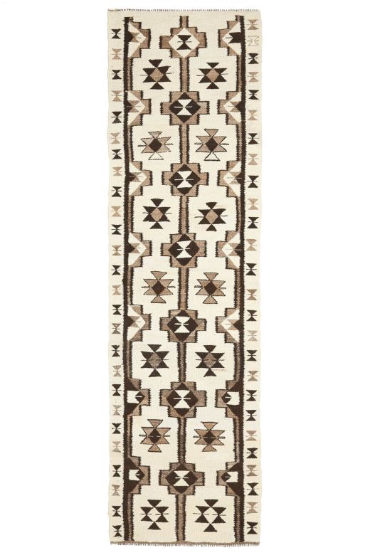 Boho Chic - White Oushak Runner Rug