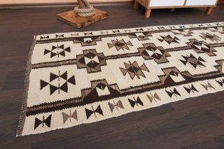 Boho Chic - White Oushak Runner Rug - Thumbnail