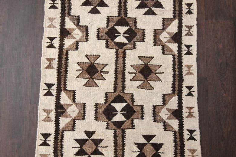 Boho Chic - White Oushak Runner Rug