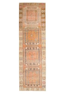 Vintage Oushak Runner Rug - Thumbnail