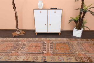 Vintage Oushak Runner Rug - Thumbnail