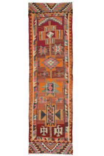 Vintage Turkish Kilim Runner - Thumbnail