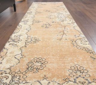 Vintage Oushak Runner Rug - Thumbnail