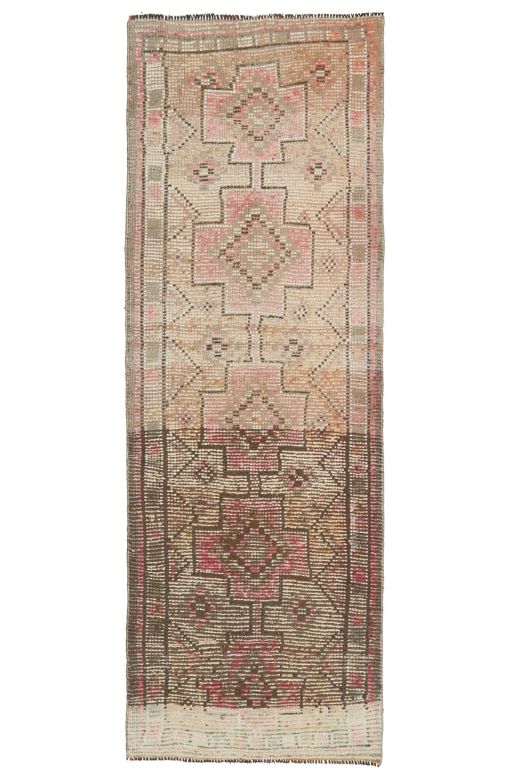 Antique Anatolian Faded Runner Rug