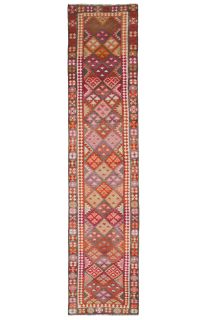 Colorful Vintage Runner Rug - Thumbnail