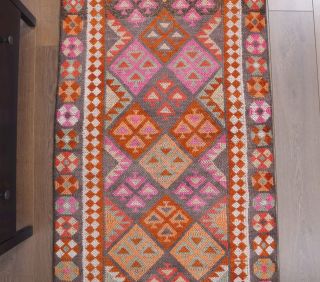 Colorful Vintage Runner Rug - Thumbnail