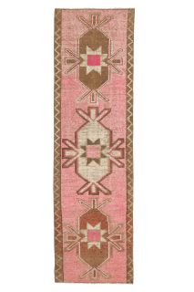 Vintage Pink Runner Rug - Thumbnail