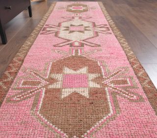 Vintage Pink Runner Rug - Thumbnail