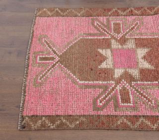 Vintage Pink Runner Rug - Thumbnail