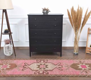 Vintage Pink Runner Rug - Thumbnail