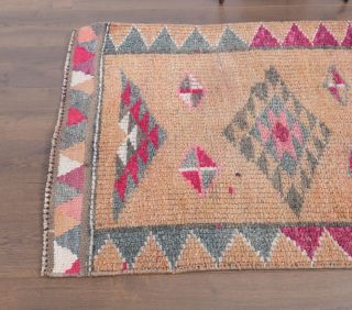 Peach Colored - Oushak Runner Rug - Thumbnail