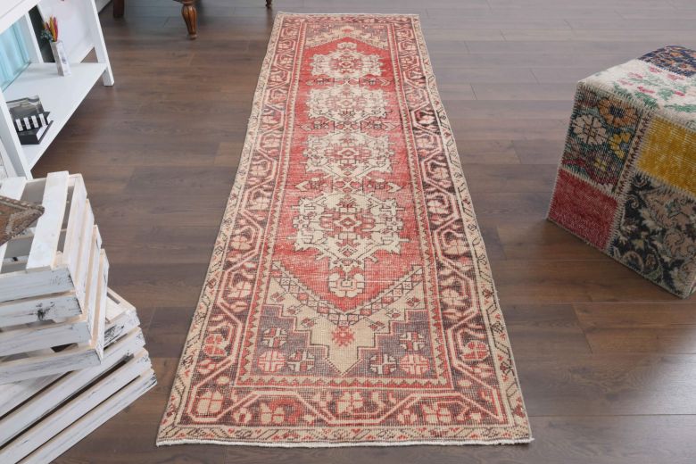 Vintage Turkish Oushak Runner Rug