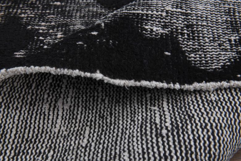 Distressed Black Runner Rug