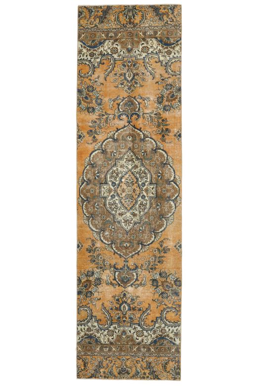 Orange Oriental Oushak Runner Rug