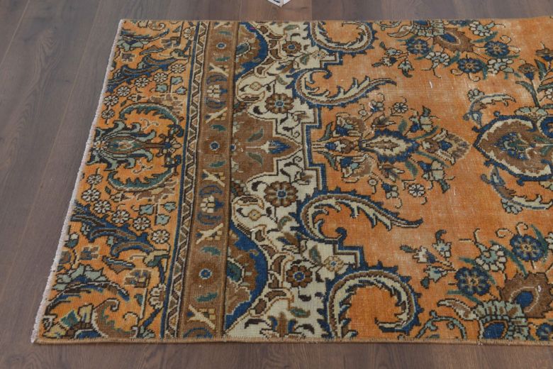 Orange Oriental Oushak Runner Rug