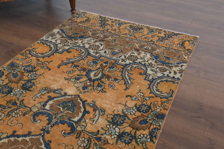 Orange Oriental Oushak Runner Rug