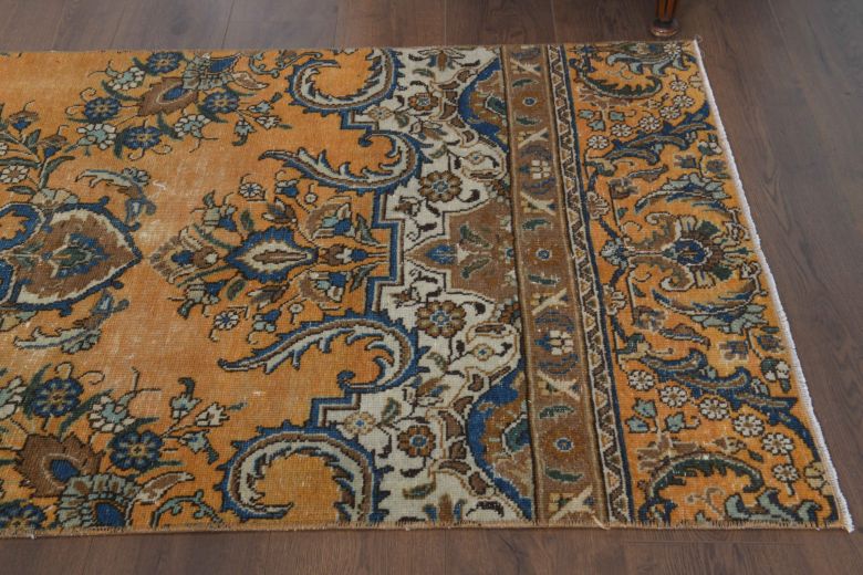 Orange Oriental Oushak Runner Rug