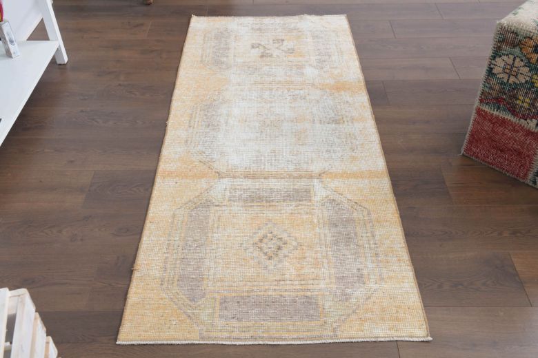 Faded Vintage Anatolian Runner Rug