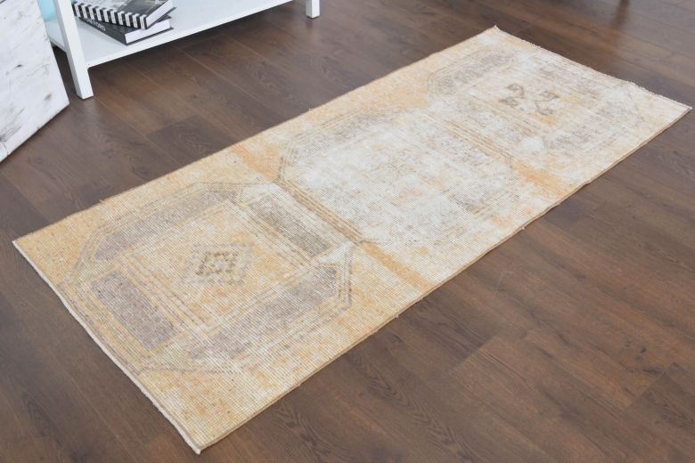 Faded Vintage Anatolian Runner Rug