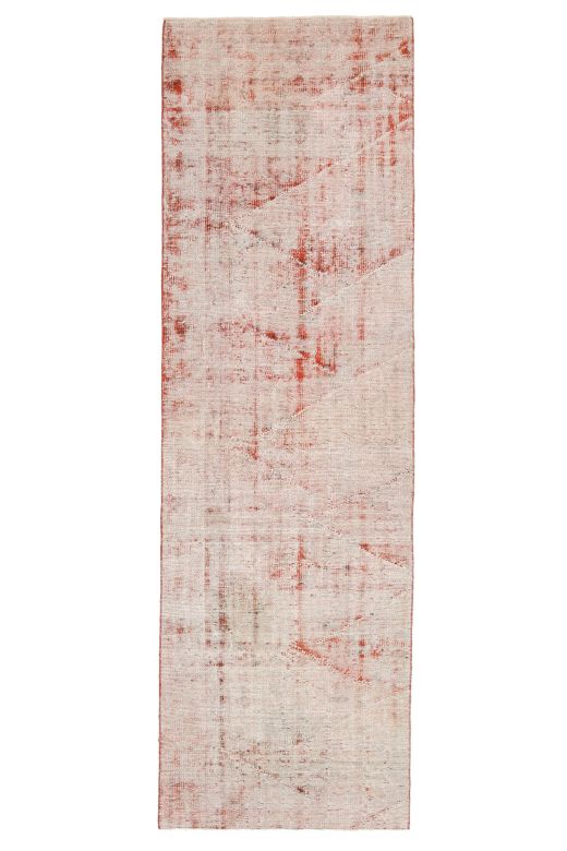 Distressed Red Vintage Anatolian Rug Runner