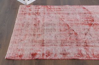 Distressed Red Vintage Anatolian Rug Runner - Thumbnail