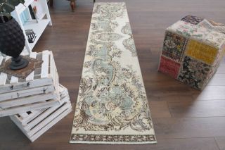 Vintage Oushak Runner Rug - Thumbnail