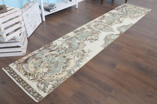 Vintage Oushak Runner Rug - Thumbnail