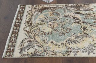 Vintage Oushak Runner Rug - Thumbnail