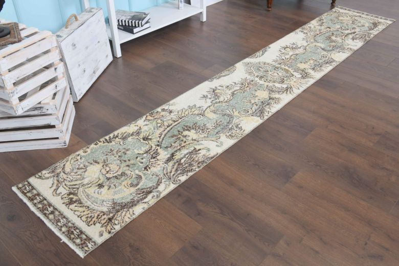 Floral Oushak Runner Rug