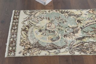 Floral Oushak Runner Rug - Thumbnail