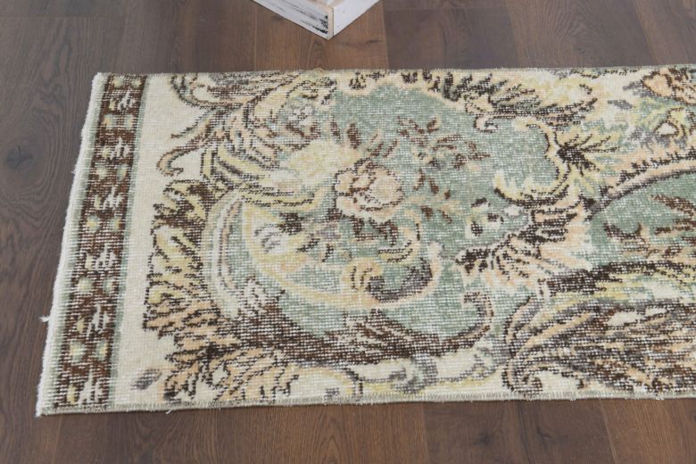 Floral Oushak Runner Rug