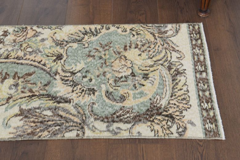 Floral Oushak Runner Rug