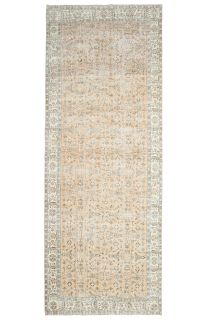 Floral Wide Runner Rug - 1970s - Thumbnail