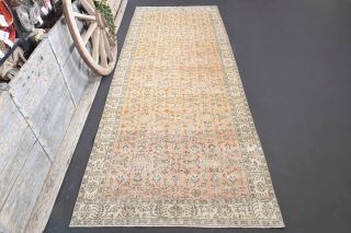 Floral Wide Runner Rug - 1970s - Thumbnail