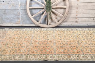 Floral Wide Runner Rug - 1970s - Thumbnail