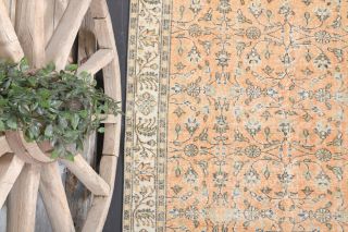 Floral Wide Runner Rug - 1970s - Thumbnail