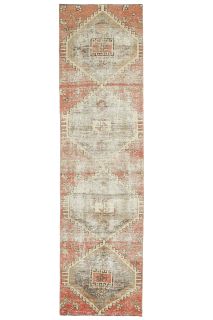 Vintage Oushak Runner Rug - Thumbnail