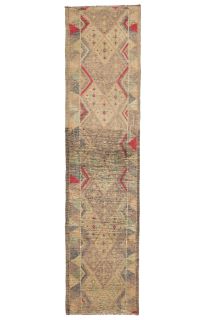 Antique Oushak Runner Rug - Thumbnail