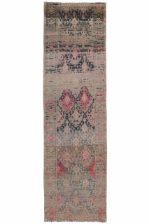 Faded Oushak Runner Rug - Thumbnail