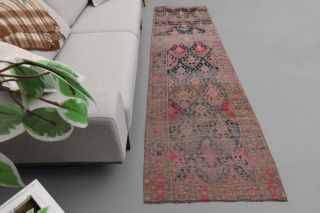 Faded Oushak Runner Rug - Thumbnail