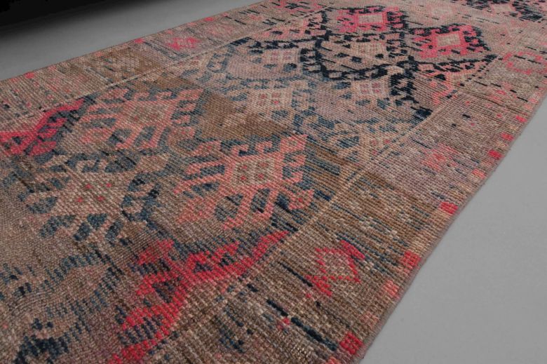 Faded Oushak Runner Rug