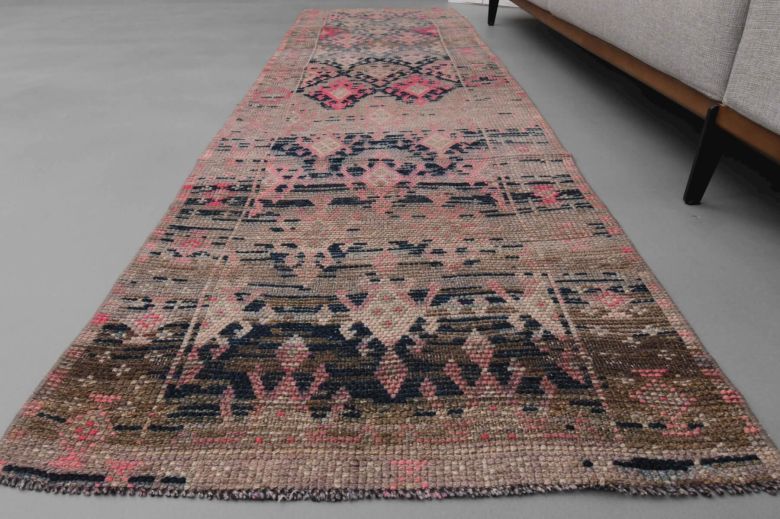 Faded Oushak Runner Rug