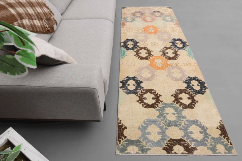 Beige Vintage Runner Rug