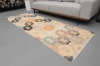 Beige Vintage Runner Rug - Thumbnail